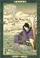 Chikako se suicida lanzándose al río Asano Toyohara Chikanobu